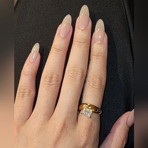 Gold-plated stainless steel ring